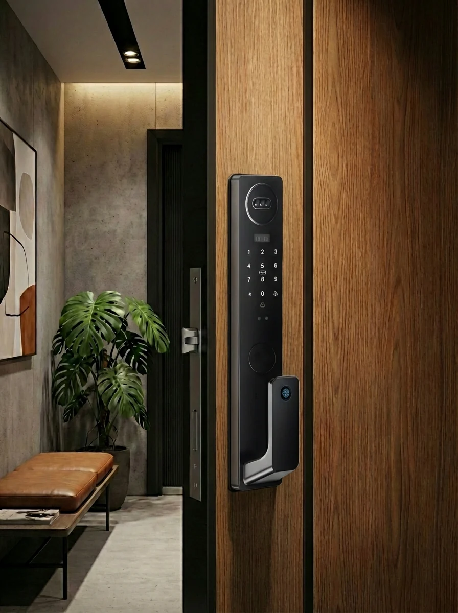 CERRADURA SMART 6 EN 1 PARA PUERTAS MULTIPUNTO – FACIAL + HUELLA + APP TUYA OS710TYFA - Image 2