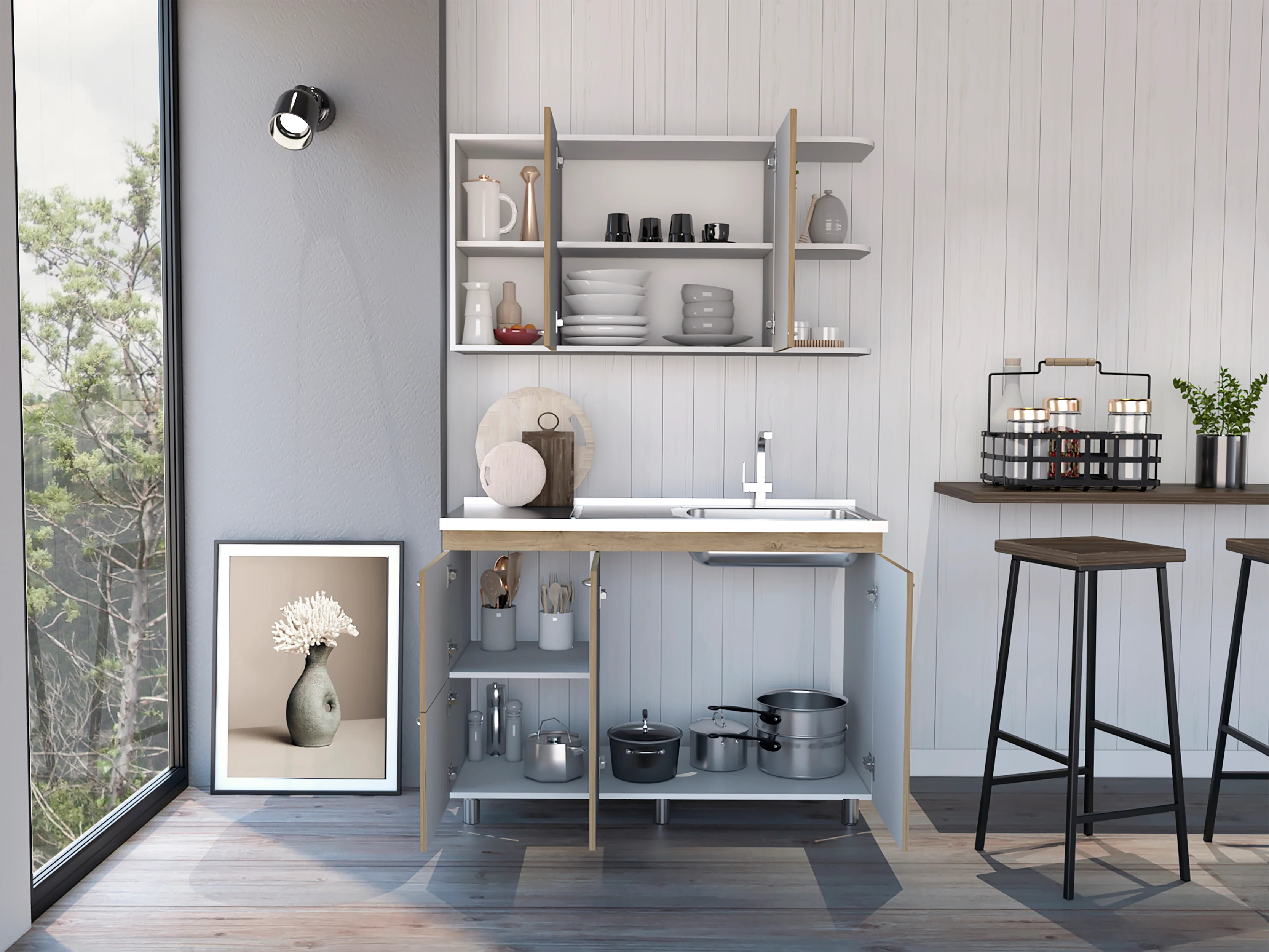 COCINA 1.20 ELICA LITE (M.DER) (3C) BLANCO - Image 6
