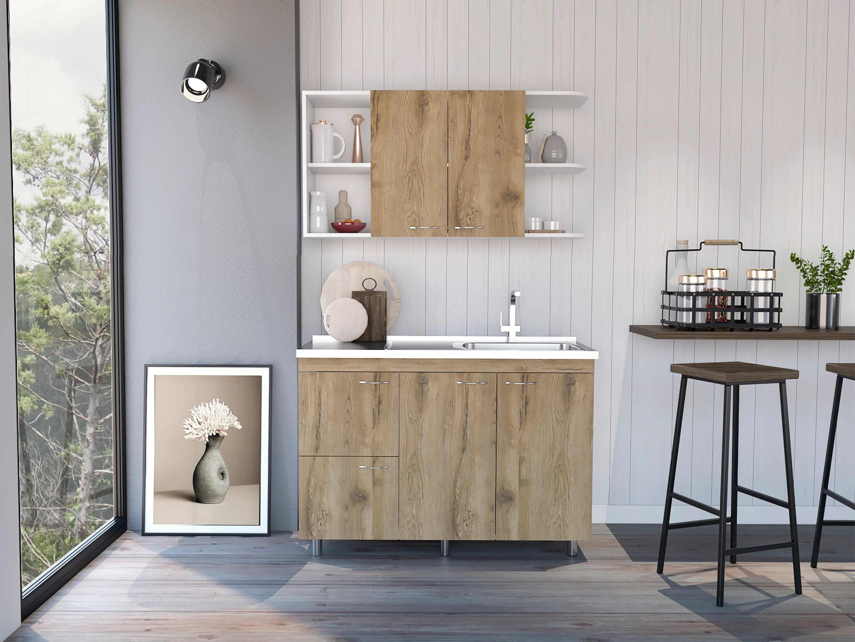 COCINA 1.20 ELICA LITE (M.DER) (3C) BLANCO - Image 7
