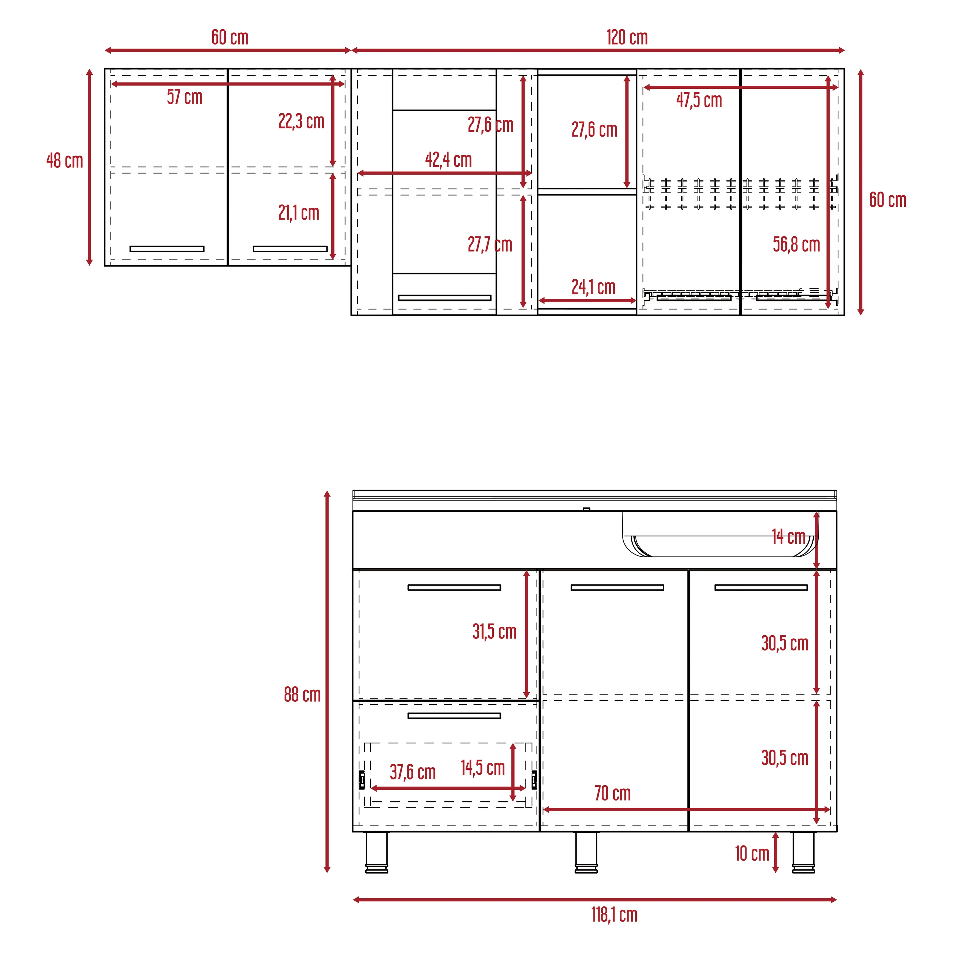 COCINA 120 KIRA (M.DER) (3C) BLANCO MQZ - Image 8