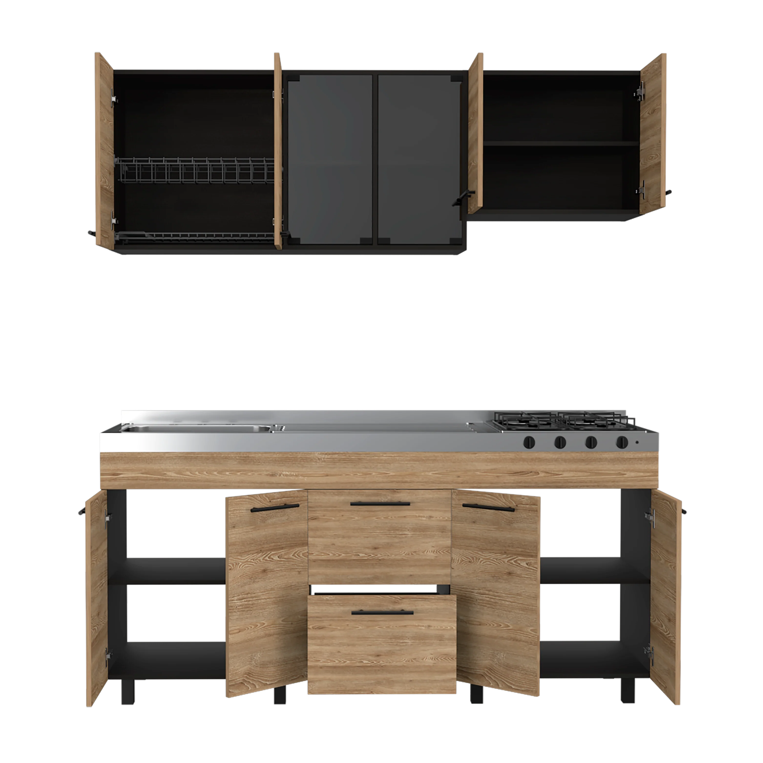 COCINA 180 LUNA (IZQ) (4C) WENGUE+MIEL M - Image 4