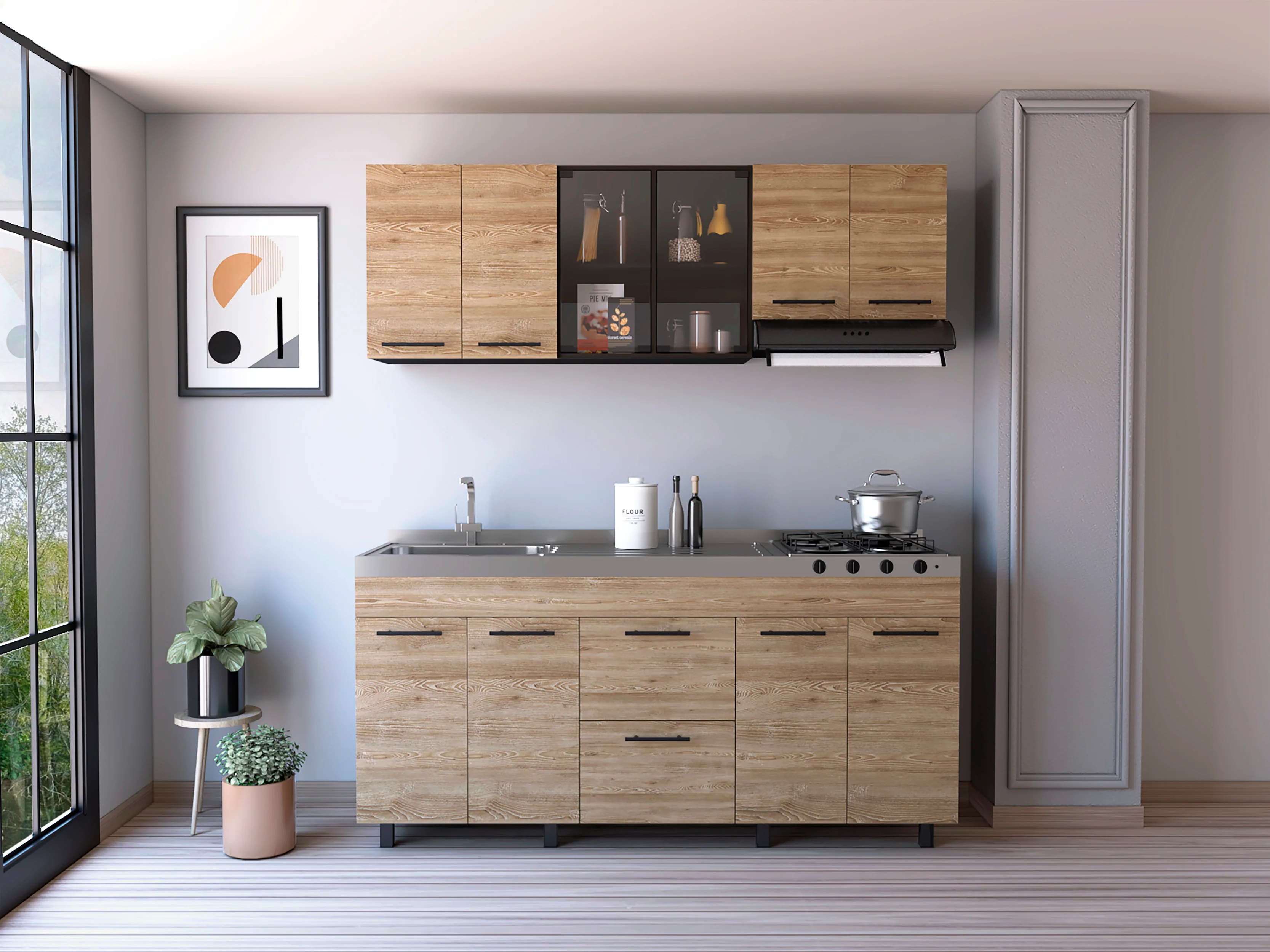 COCINA 180 LUNA (IZQ) (4C) WENGUE+MIEL M - Image 5