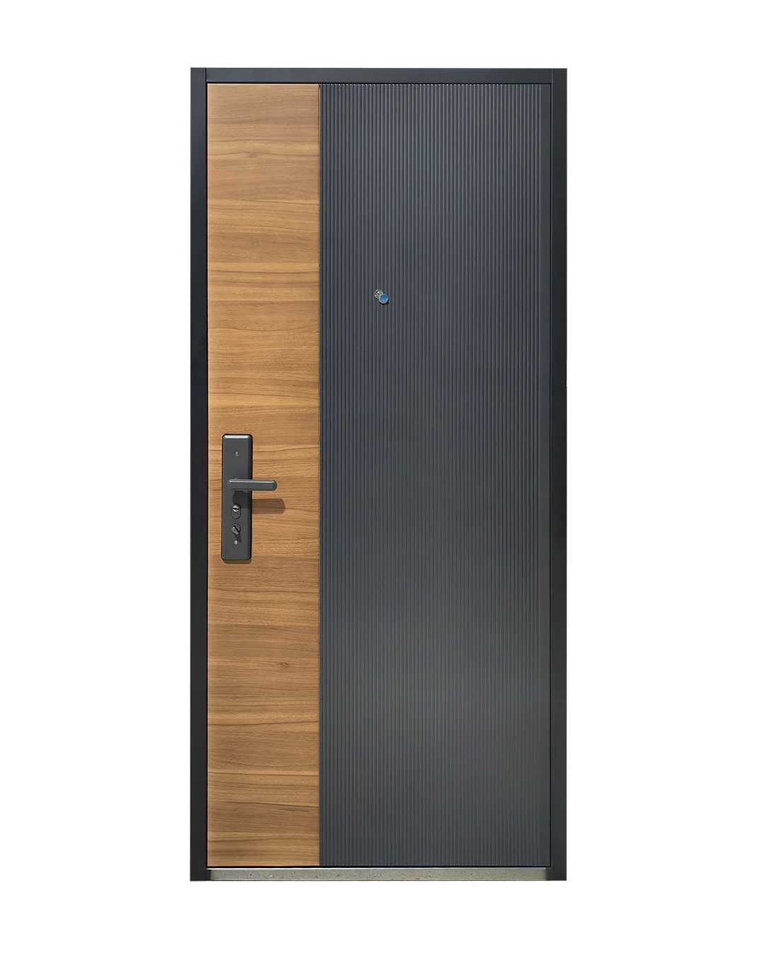 Puerta Principal de Seguridad Multipunto | Diseño Moderno Metal + Tipo Madera Nogal | 0.98 x 2.15 m - Image 6
